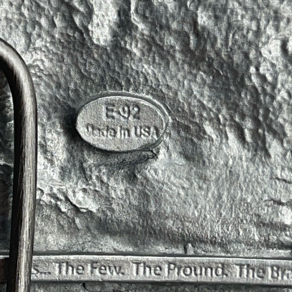1991 Siskiyou United States Marines Pewter Belt Buckle Eagle Globe Anchor - Picture 5 of 9